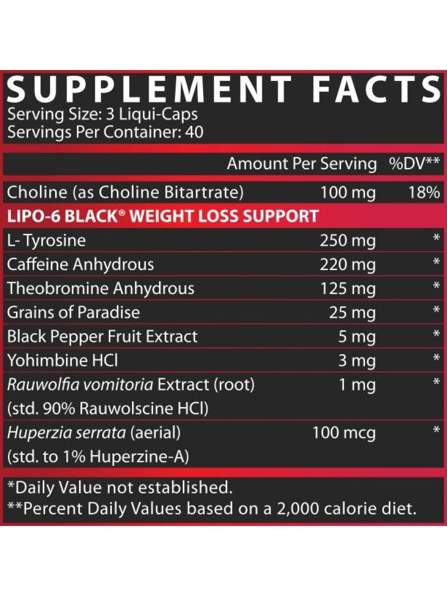 Жиросжигатель NUTREX LIPO-6 BLACK (USA VERSION) 120 капсул