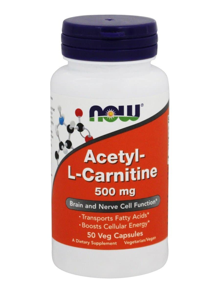 L-Карнитин Now Acetyl L-carnitine 500 mg 50 капсул