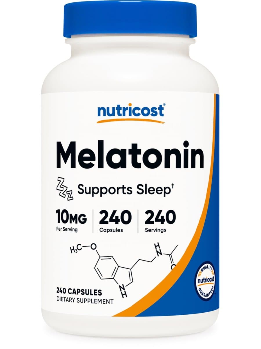 Мелатонин Nutricost Melatonine 10 mg. 240 капсул