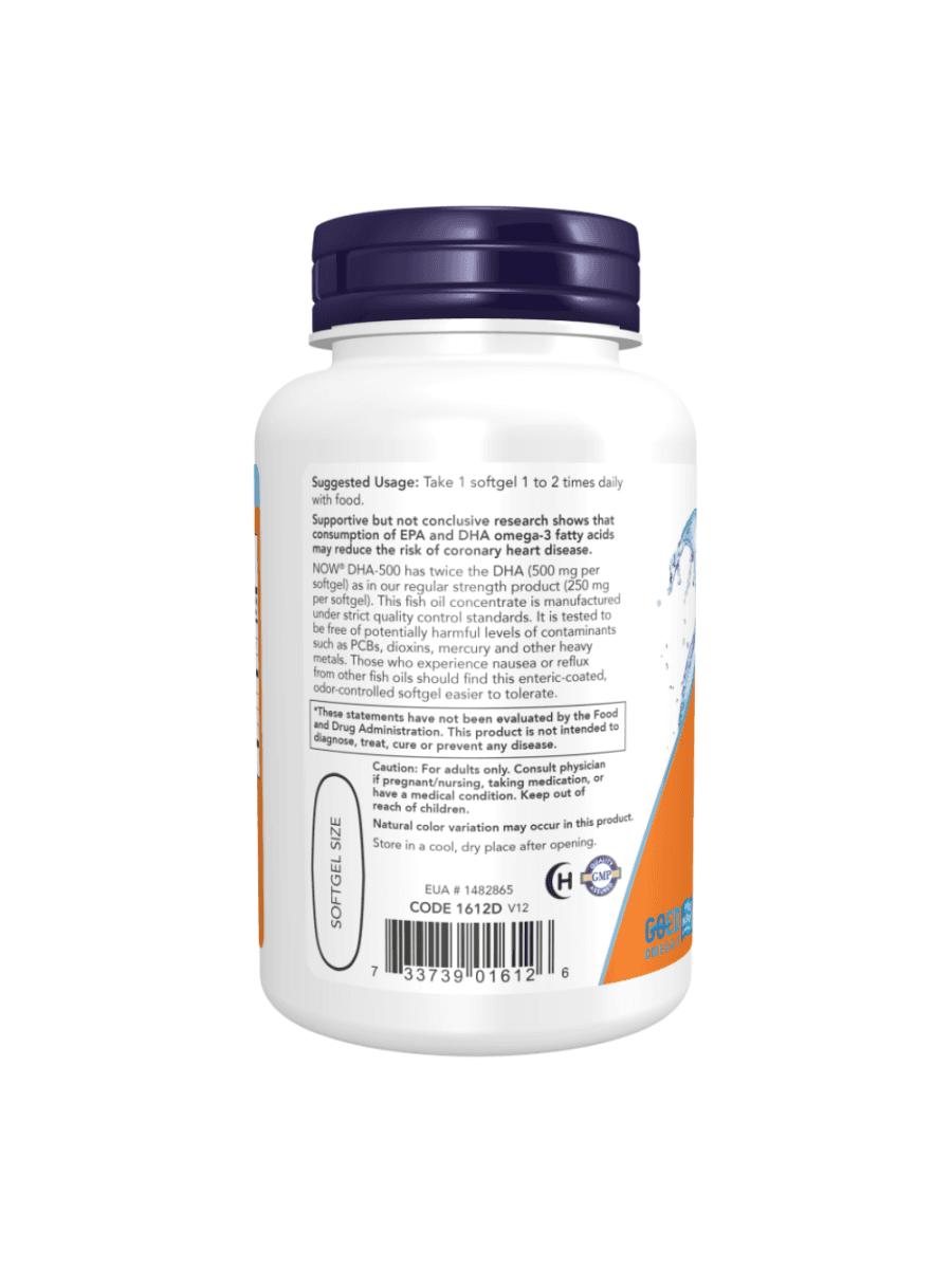 Омега кислоты Now DHA - 500 EPA- 250 90 капсул