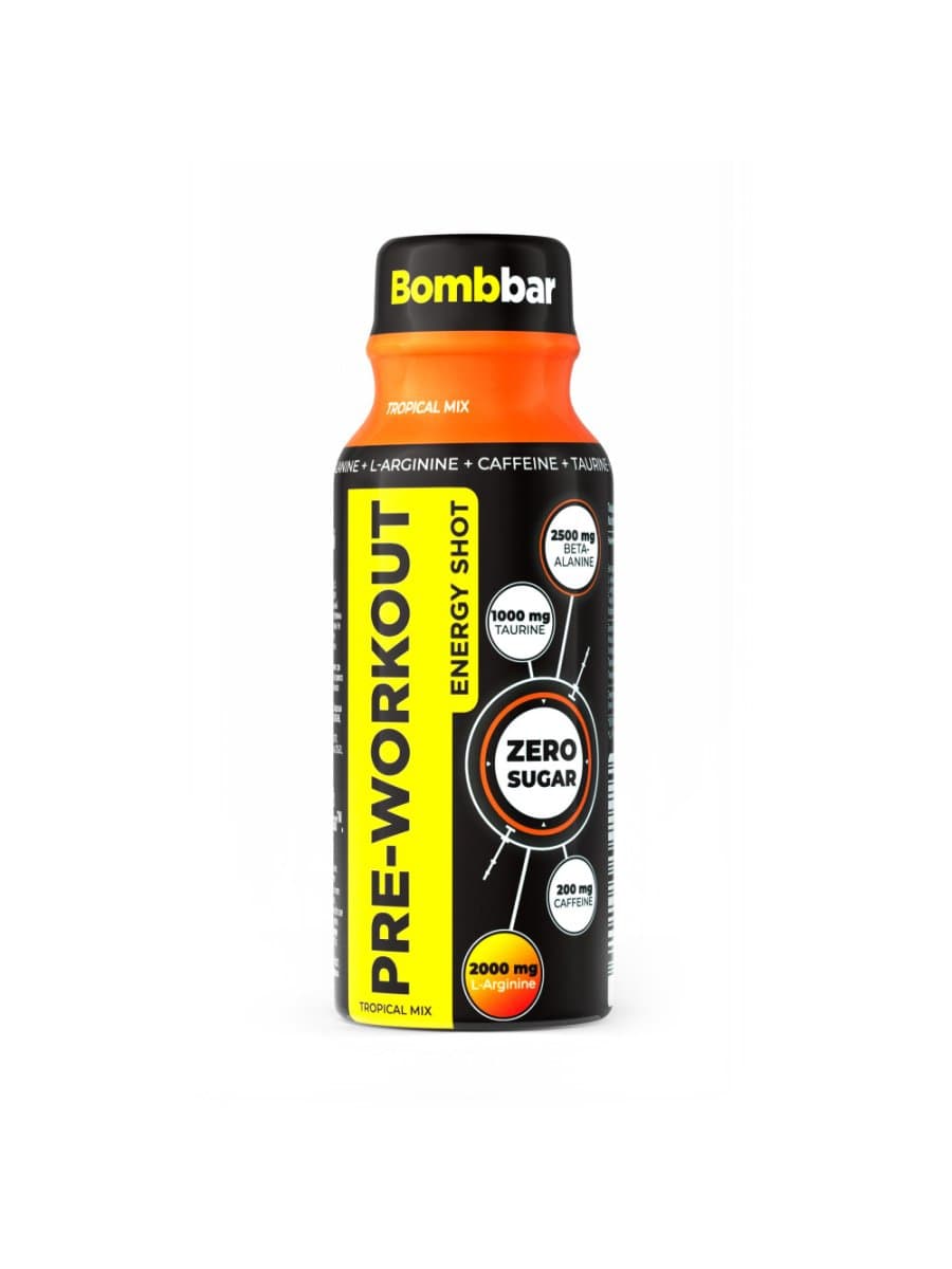 Предтренировочный комплекс Bombbar Pre-Workout "Тропический микс" 100мл 1 порц