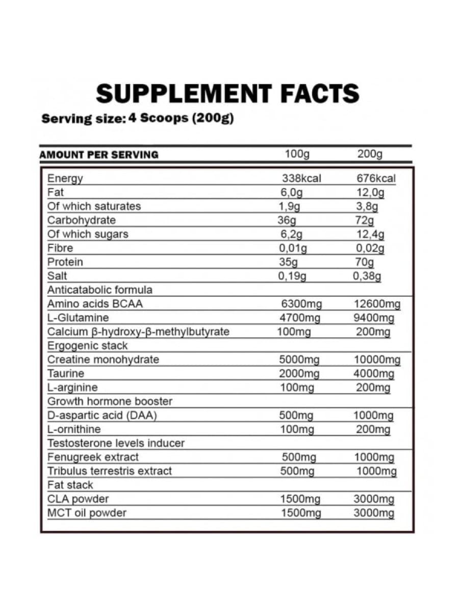 Гейнер Kevin Levrone Gold Lean Mass 6 kg. 6000 гр.