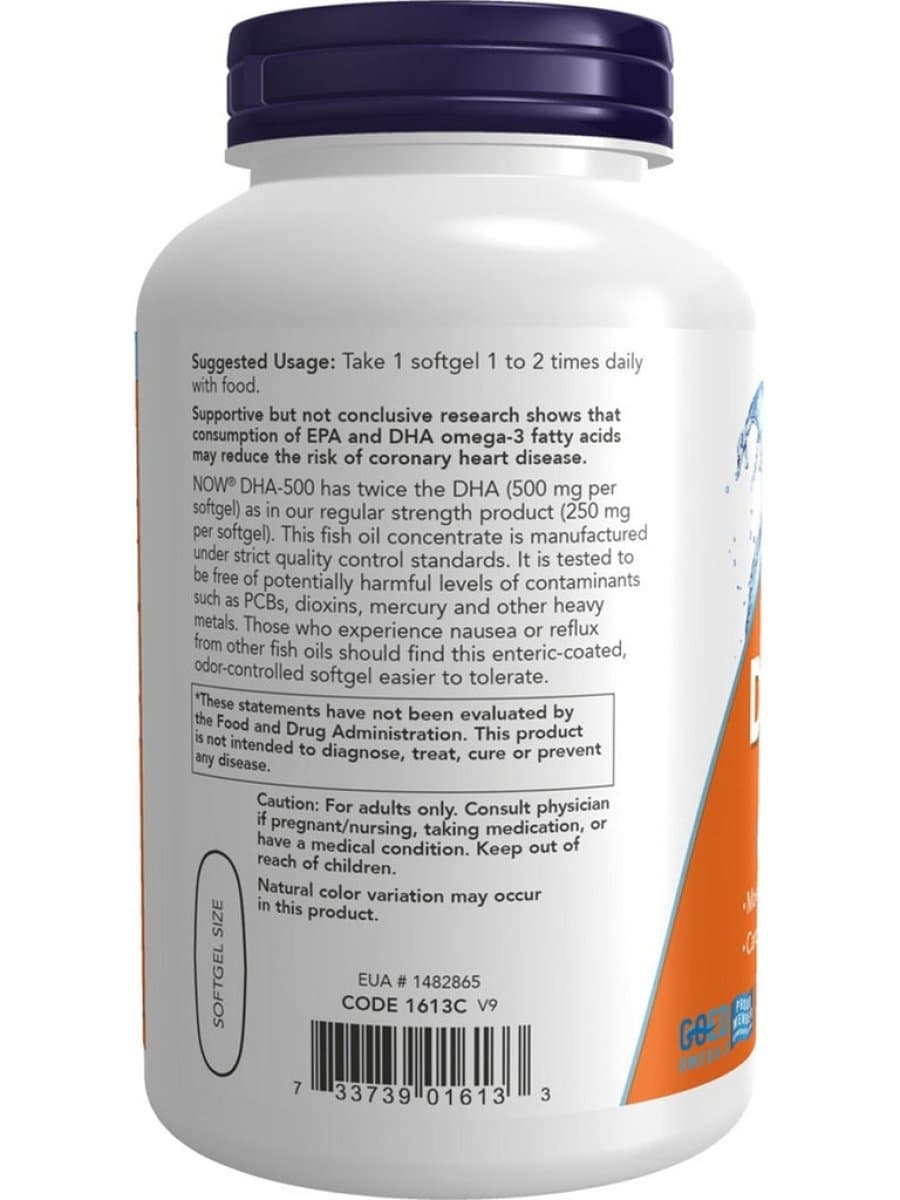 Омега кислоты Now DHA - 500 EPA- 251 180 sgel