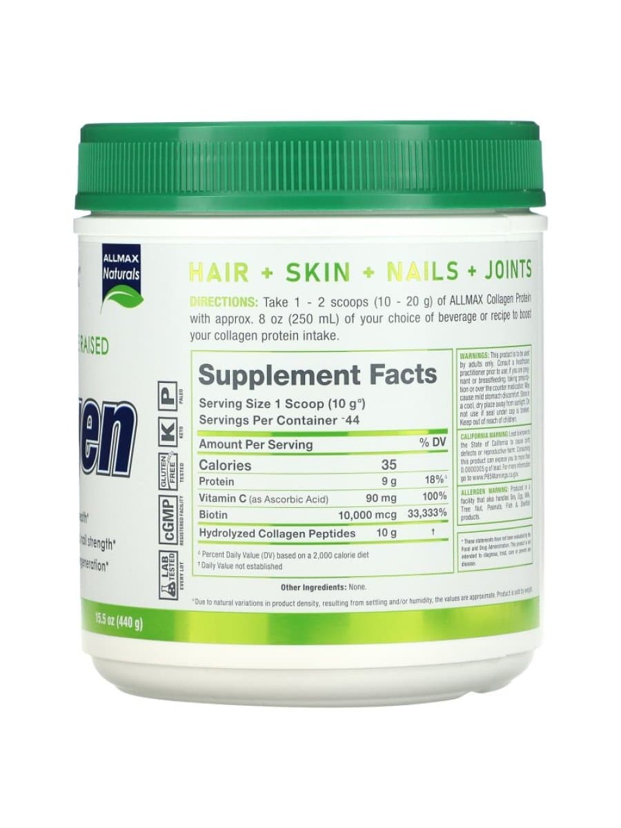 Препарат для суставов Allmax Collagen 440 гр