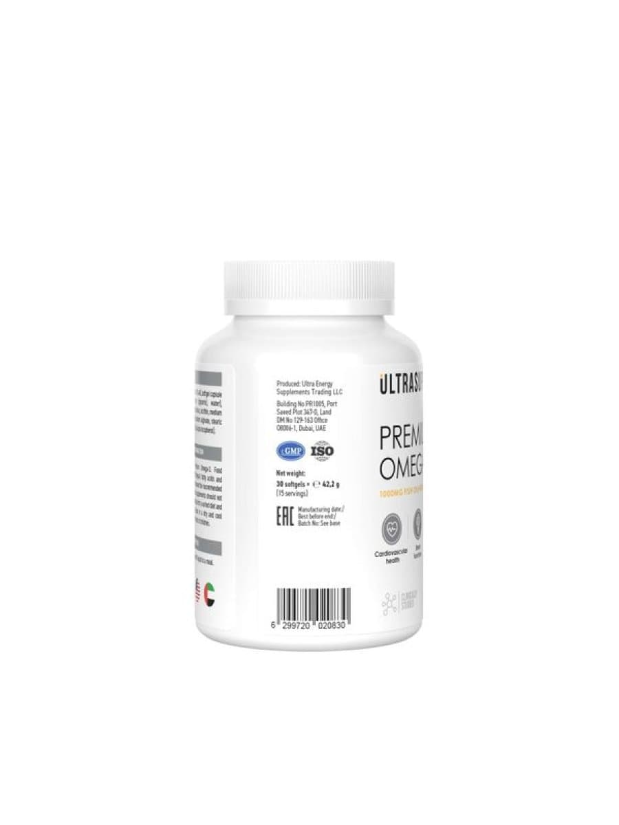 Омега кислоты ULTRASUPPS Premium Omega-3 30 капсул