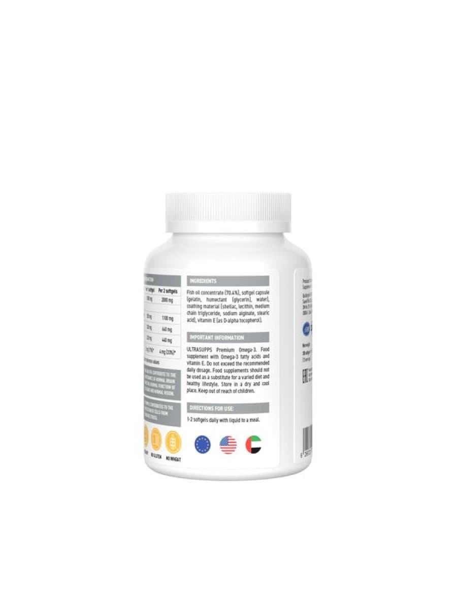 Омега кислоты ULTRASUPPS Premium Omega-3 30 капсул