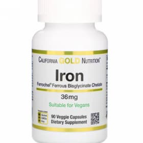 Витаминный комплекс California Gold Nutrition, Железо 36 mg 90 таблеток
