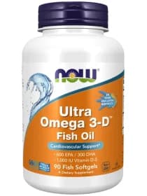 Омега кислоты Now Ultra Omega 3-D 90 капсул