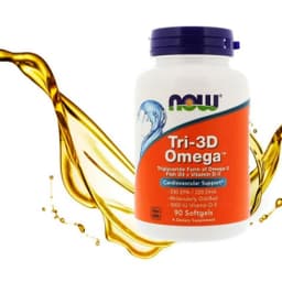 Омега кислоты Now TRI-3D OMEGA 90 капсул