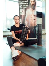 Цилиндр массажный Original FitTools 33 x 14 см черный двойной