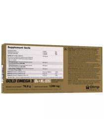 Омега кислоты Olimp Gold Omega 3 D3+K2 60 капсул
