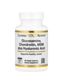 Препарат для суставов California Gold Nutrition Glucosamine, Chondroitin,MSM+Hyaluronic Acid 60 капсул