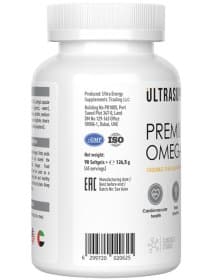 Омега кислоты ULTRASUPPS Premium Omega-3 90 капсул