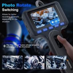 Эндоскоп автомобильный с экраном Jeseral JS260-28D, 360 градусов, с гибкой 6,2-мм камерой, с 2-сторонней артикуляцией и 2,8-дюймовым дисплеем