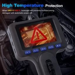 Эндоскоп автомобильный с экраном Jeseral JS260-28D, 360 градусов, с гибкой 6,2-мм камерой, с 2-сторонней артикуляцией и 2,8-дюймовым дисплеем