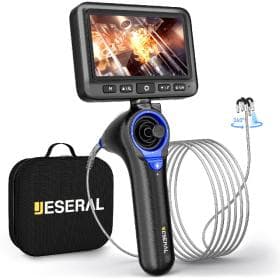 Эндоскоп автомобильный с экраном Jeseral JS439-DT, 360 градусов, с гибкой 3,9-мм камерой, с 4-сторонней артикуляцией и 5-дюймовым дисплеем