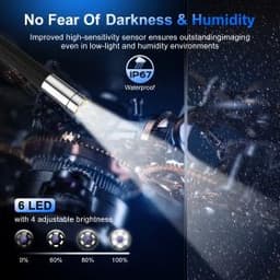 Эндоскоп автомобильный с экраном Jeseral JS439-DT, 360 градусов, с гибкой 3,9-мм камерой, с 4-сторонней артикуляцией и 5-дюймовым дисплеем