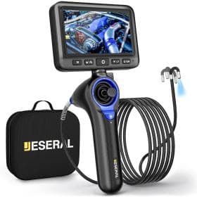 Эндоскоп автомобильный с экраном Jeseral JS460-DT, 360 градусов, с гибкой 6,2-мм камерой, с 4-сторонней артикуляцией и 5-дюймовым дисплеем