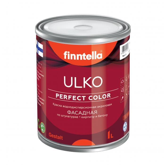 Краска акриловая воднодисперсионная Gestalt EURO ULKO Матовая (темные тона) 9л