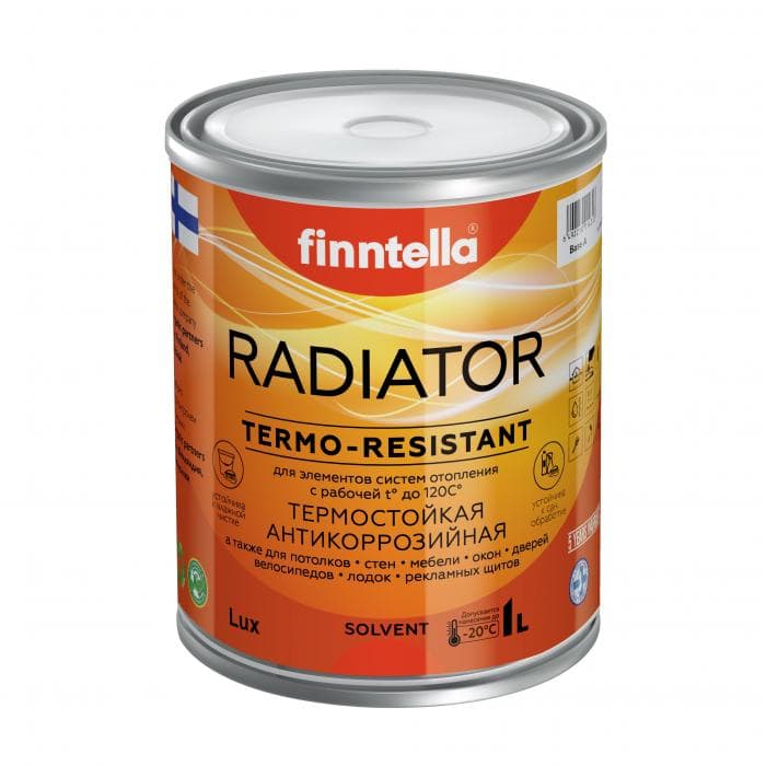 Краска антикоррозийная RADIATOR Алкидная Полуматовая (светлые тона) 1л