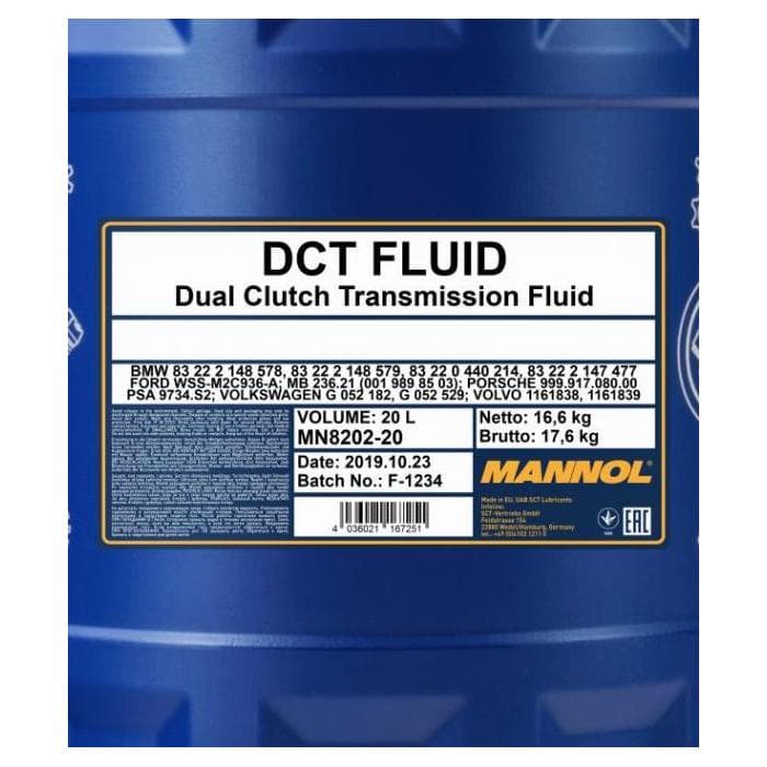 Трансмиссионное масло MANNOL 8202 DCT FLUID / DSG Getriebeoel 20л