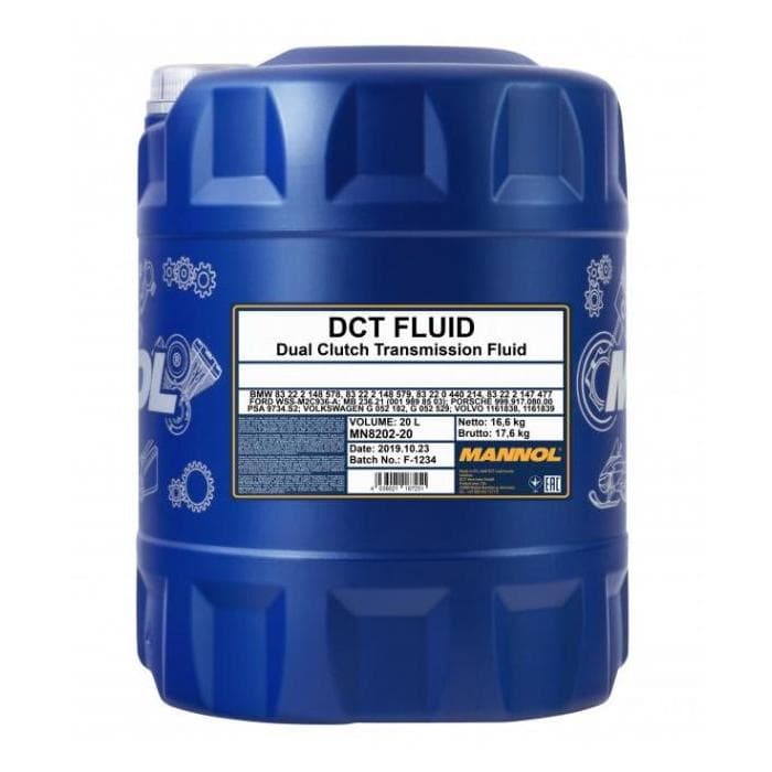 Трансмиссионное масло MANNOL 8202 DCT FLUID / DSG Getriebeoel 20л