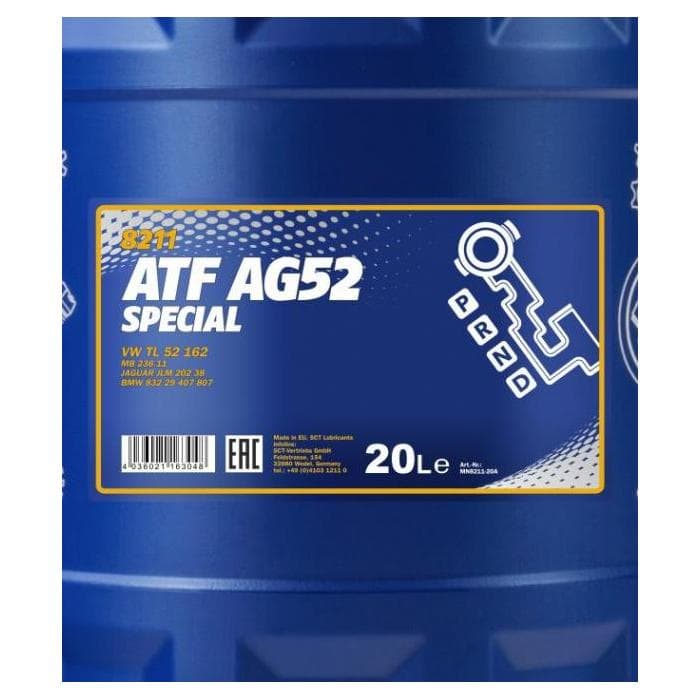 Трансмиссионное масло MANNOL ATF AG52 AUTOMATIC SPECIAL 20л