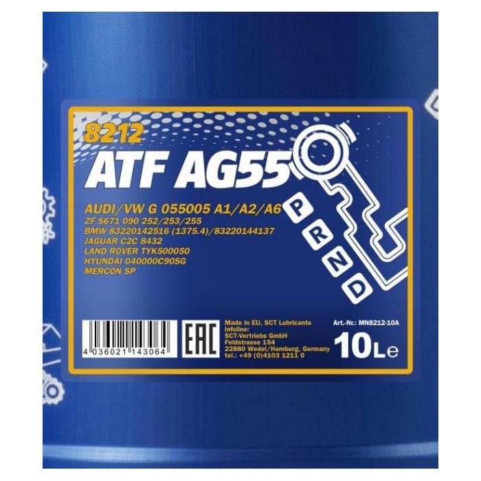 Трансмиссионное масло MANNOL ATF AG55 10л