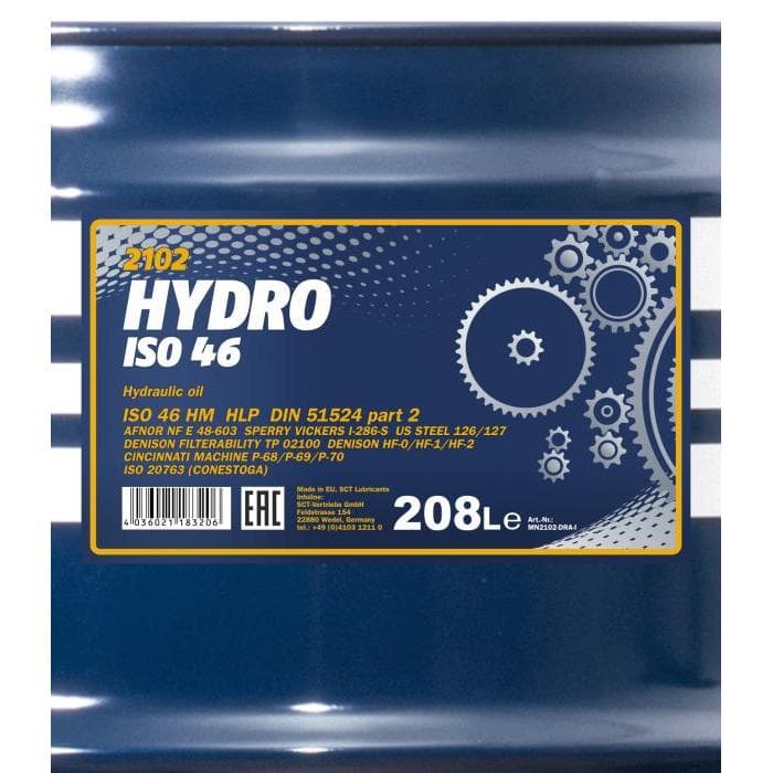Гидравлическое масло Mannol Hydro ISO 46 208л