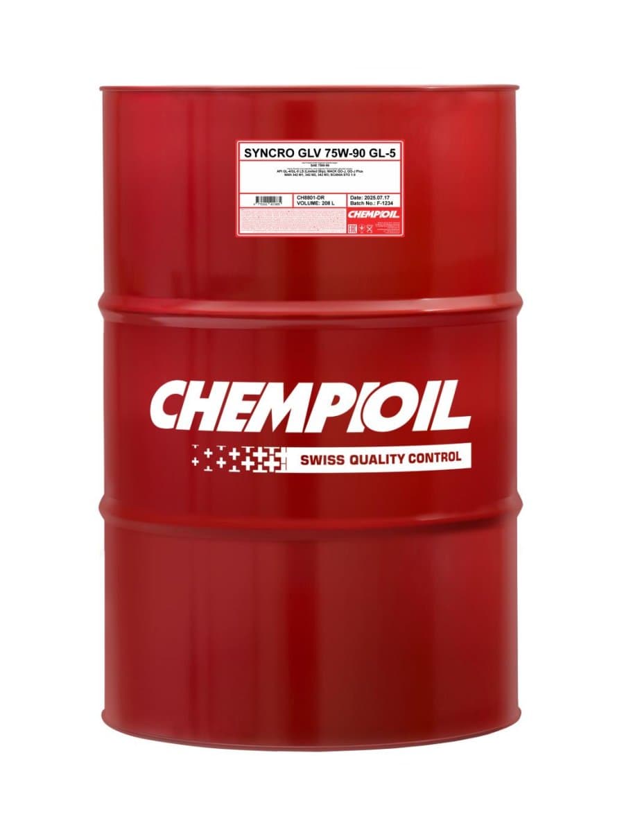 Масло трансмиссионное Chempioil Syncro GLV SAE 75W-90 208л Metal