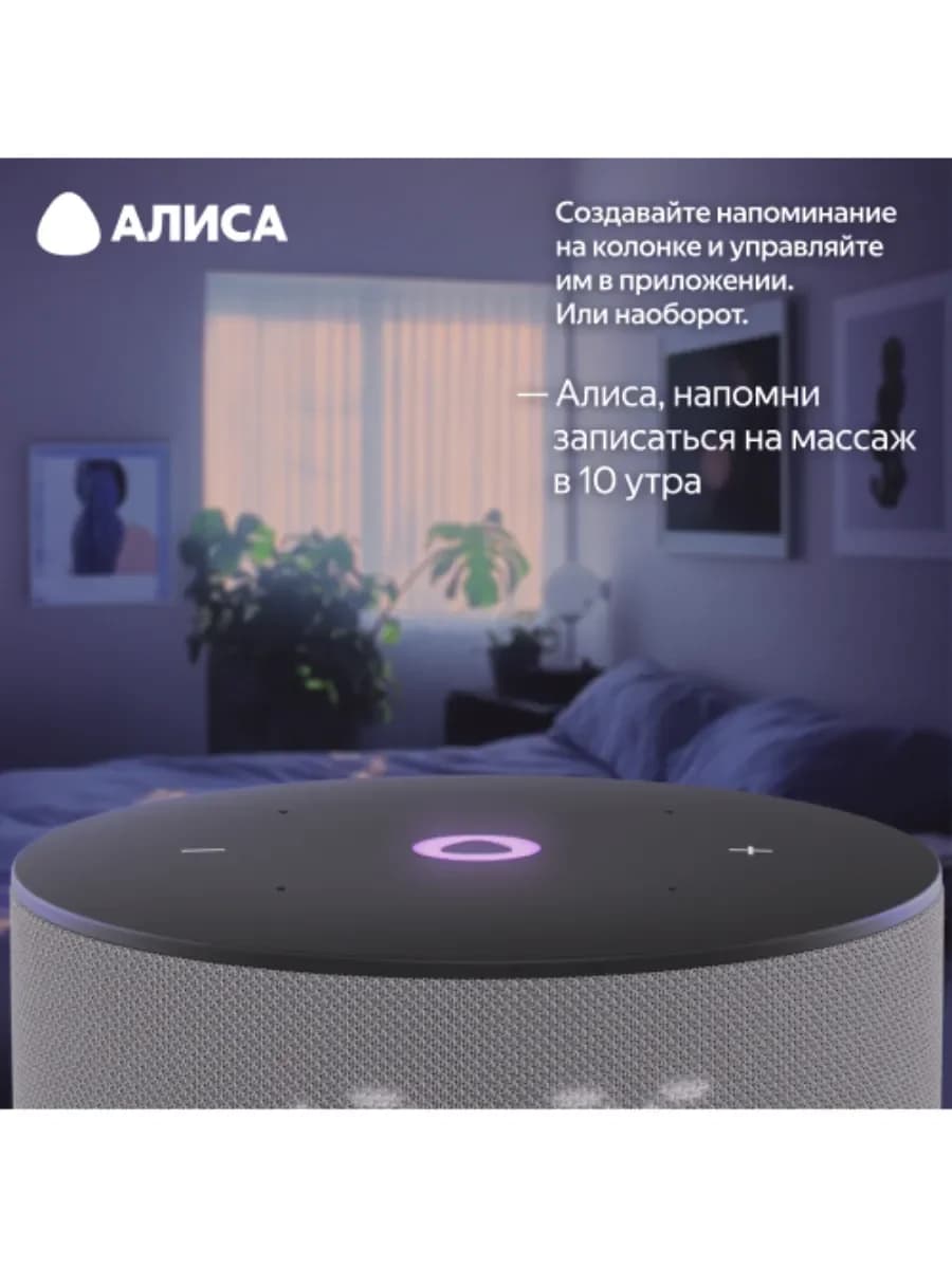 Умная колонка Яндекс Станция Мини 3 (с часами) (Серый)