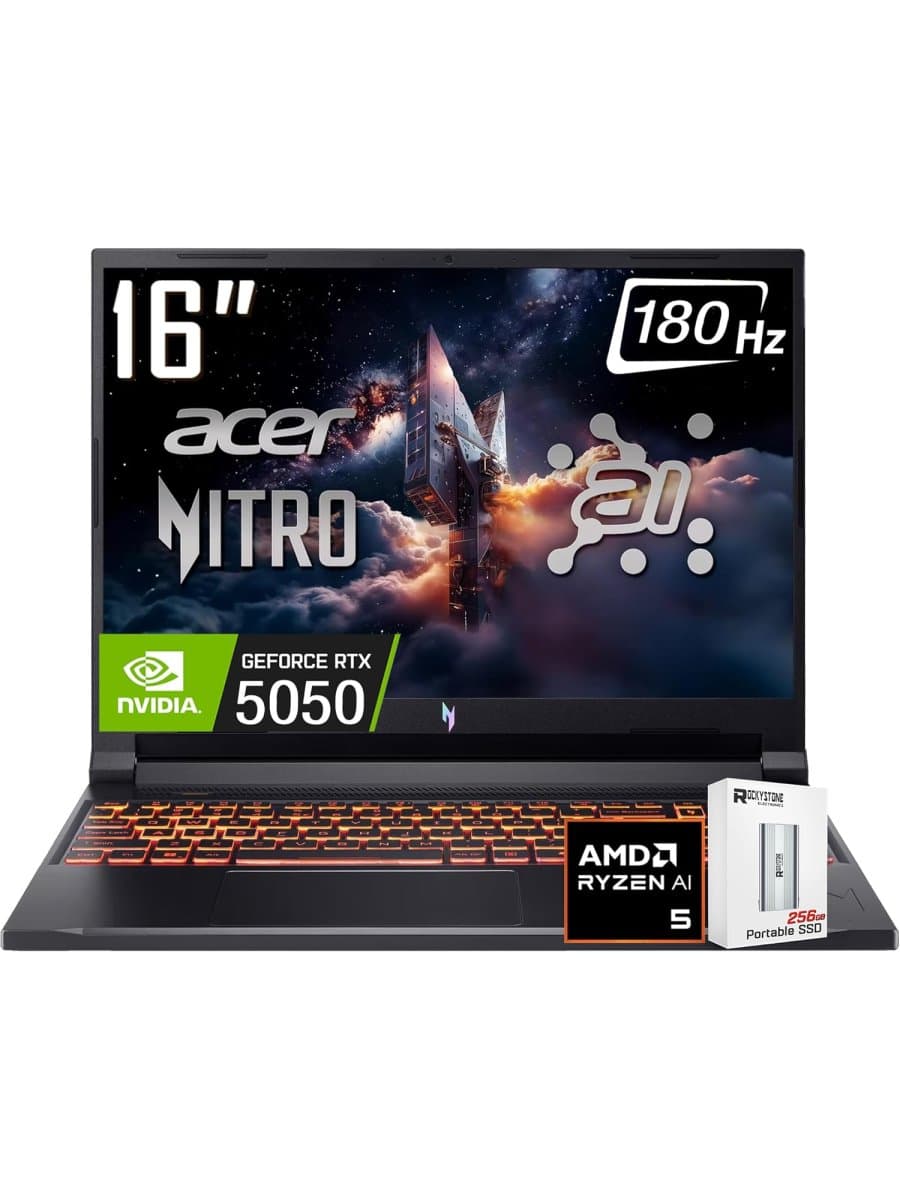 Ноутбук  Acer Nitro V16 16" WUXGA AMD Ryzen 5 240  NVIDIA GeForce RTX 5050 16GB + 512GB SSD Win11
