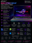 Игровой ноутбук Asus ROG Strix G614F Core i7-14650HX RTX 5060 8GB 16GB 1TB SSD 16" 165Hz