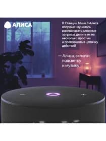Умная колонка Яндекс Станция Мини 3 (с часами) (Бирюзовый)