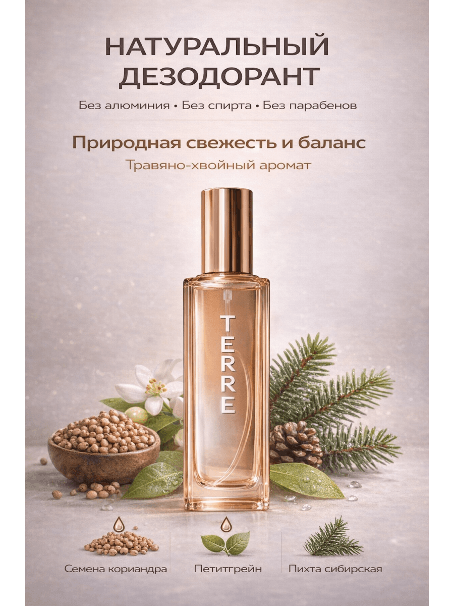 RaiF Element TERRE — натуральный дезодорант-спрей 20мл