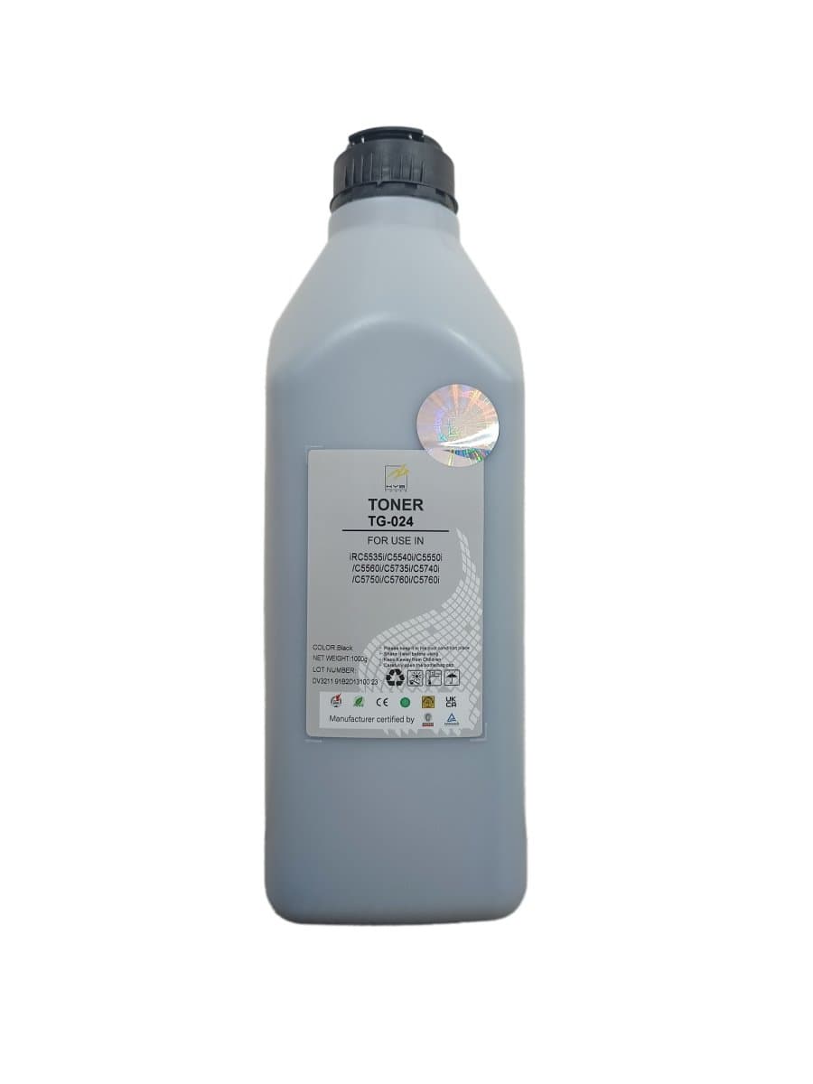 Тонер TG-024 для CANON iR ADVANCE C55XX/C57XX (HYB) Black, 1000г/бут.