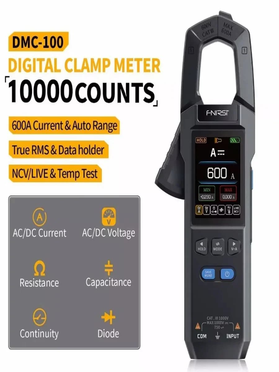 Цифровые токовые клещи-мультиметр FNIRSI DMC-100