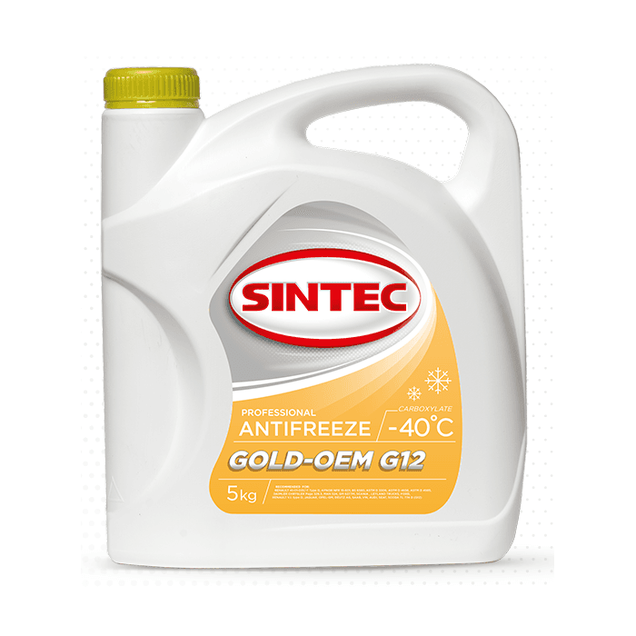 Антифриз Sintec GOLD G 12 желтый 5л