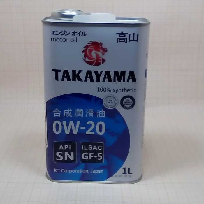 Синтетическое моторное масло TAKAYAMA 0w-20 (metal) 1л