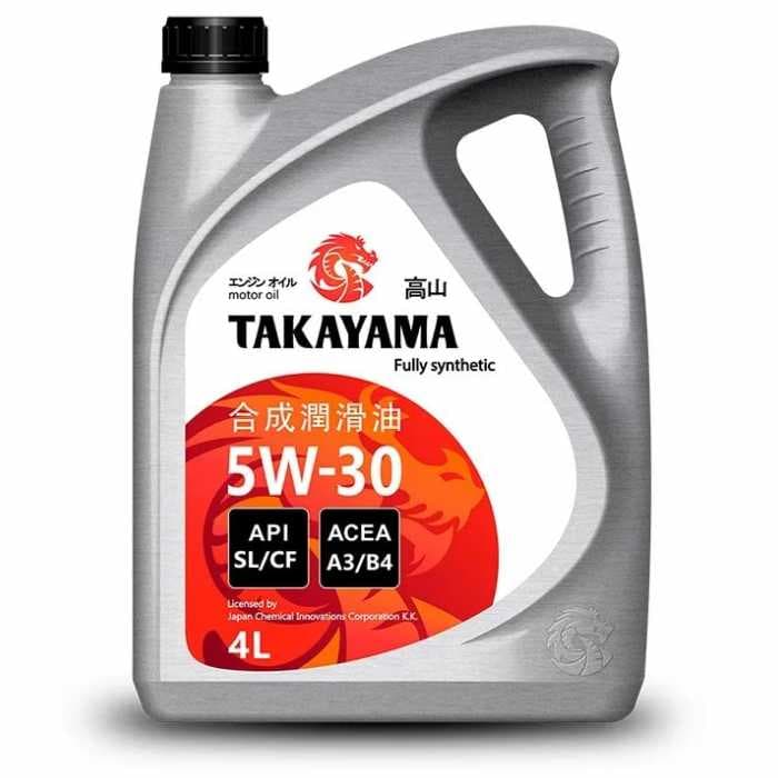 Синтетическое моторное масло TAKAYAMA 5w-30 пластик SL 4л