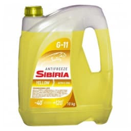 Антифриз SIBIRIA ОЖ-40 G11, 10 л, желтый