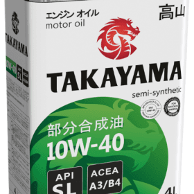 Полусинтетическое моторное масло TAKAYAMA 10w-40 (metal) 4л