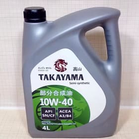 Синтетическое моторное масло TAKAYAMA 10w-40 пластик SN 4л