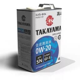 Синтетическое моторное масло TAKAYAMA 0w-20 (metal) 4л