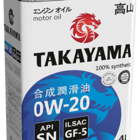 Синтетическое моторное масло TAKAYAMA 0w-20 (metal) 4л
