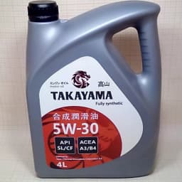 Синтетическое моторное масло TAKAYAMA 5w-30 пластик SL 4л