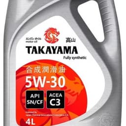 Синтетическое моторное масло TAKAYAMA 5w-30 пластик SN 4л