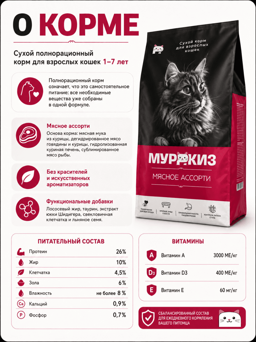 Корм для кошек Муркиз