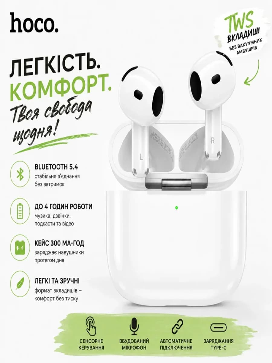 Беспроводные наушники AirPods 4 
“Hoco EW95”
