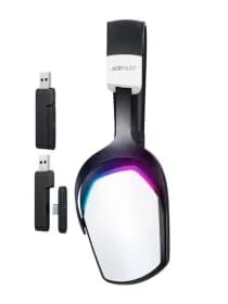 Беспроводные игровые наушники с микрофоном ACEFAST H11 / Геймерская гарнитура RGB, Bluetooth, 2.4G